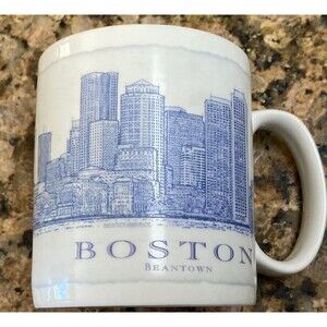 Nice Starbucks Architectural Series 2007 BOSTON Bean Town 18oz Coffee Mug RARE